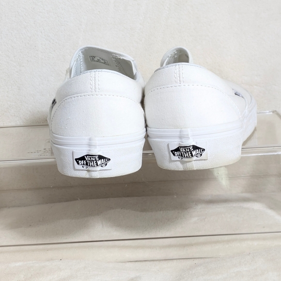Vans Unisex Classic White Canvas Slip-Ons Casual Resortwear Spring Summer W 8.5 - Picture 5 of 8